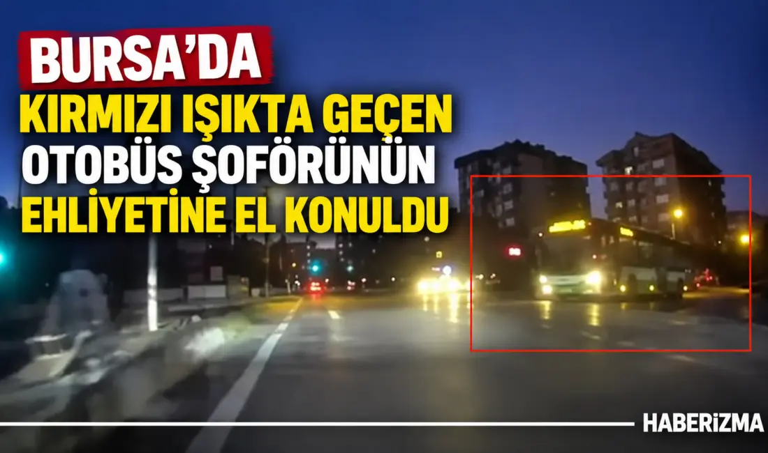 Bursa’da kırmızı ışık ihlali yaparak motosiklet sürücüsünü tehlikeye atan özel
