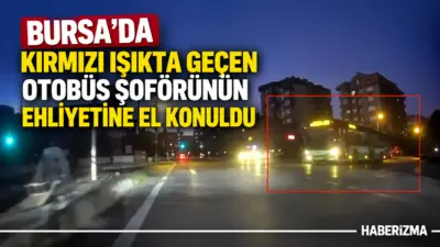 Bursa’da kırmızı ışık ihlali yaparak motosiklet sürücüsünü tehlikeye atan özel