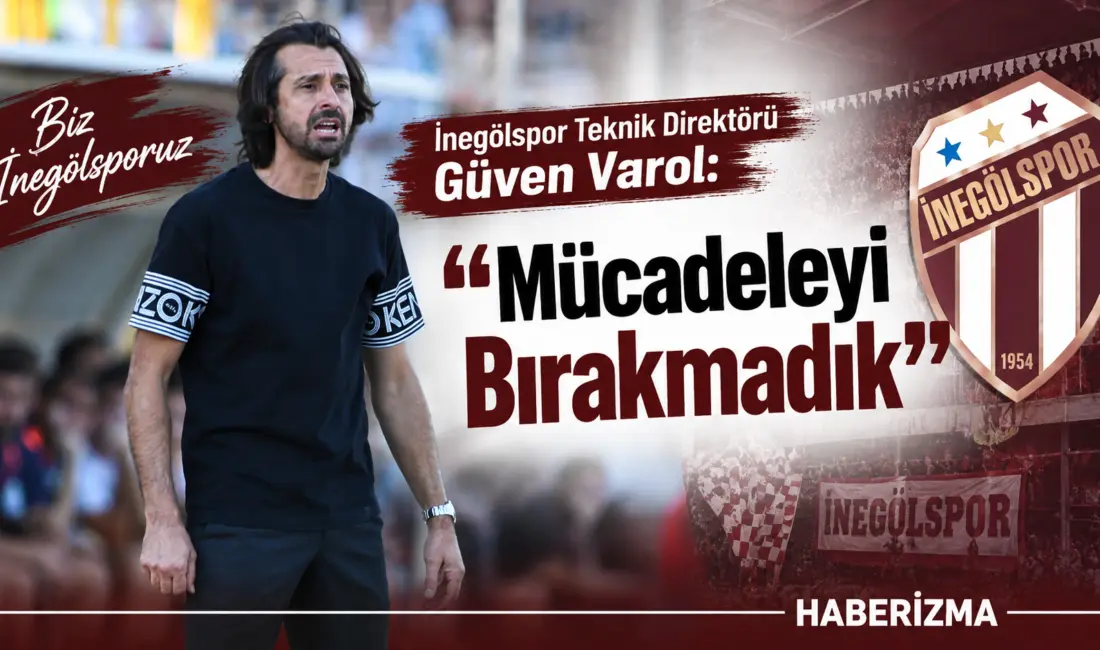 Sultan Su İnegölspor Teknik Direktörü Güven Varol, 2-2 berabere tamamlanan