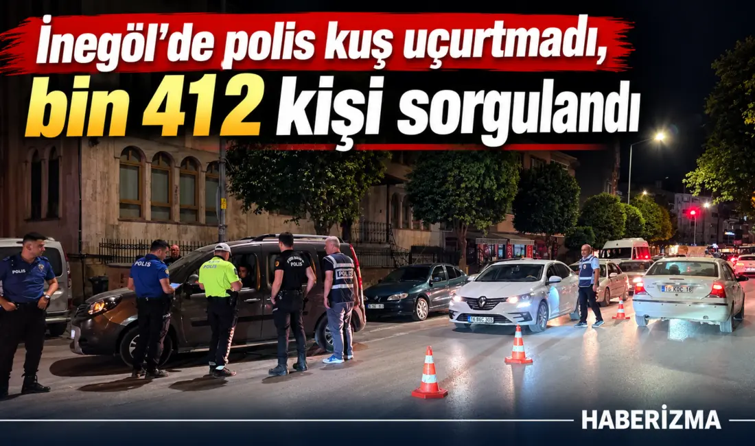 Bursa’nın İnegöl ilçesinde polis ekiplerince 200 personelin katılımıyla gerçekleştirilen asayiş