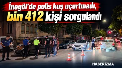 Bursa’nın İnegöl ilçesinde polis ekiplerince 200 personelin katılımıyla gerçekleştirilen asayiş