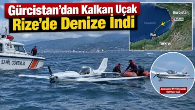 Gürcistan'ın Batum kentinden Ordu-Giresun Havalimanı'na gitmek üzere havalanan Aerospool WT-9