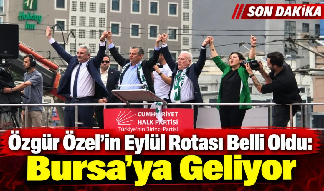Yeni Parti Genel Başkanı Özgür Özel'in eylül ayı boyunca sürdüreceği