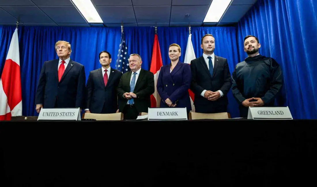 ABD Başkanı Donald Trump, Danimarka ve Grönland liderleri ile birlikte