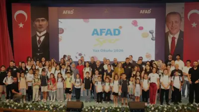 AFAD Başkanlık yerleşkesinde düzenlenen yaz okulu, gerçekleştirilen mezuniyet töreniyle sona