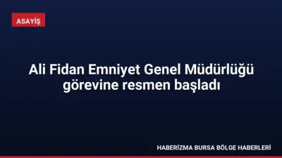 Cumhurbaşkanı kararıyla Emniyet Genel Müdürlüğü görevine atanan Ali Fidan, yeni