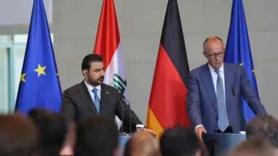 Almanya Başbakanı Friedrich Merz, Irak Başbakanı Ali Zeydi ile düzenlediği