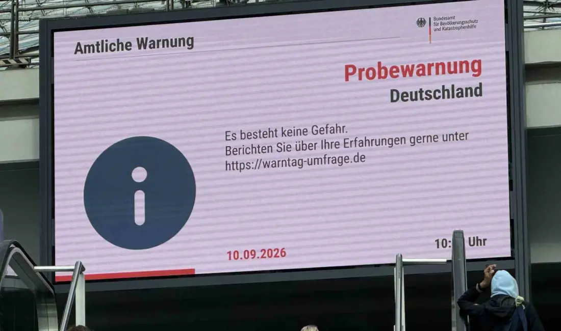 Almanya’da Ulusal Uyarı Günü kapsamında ülke genelinde deprem, yangın, elektrik