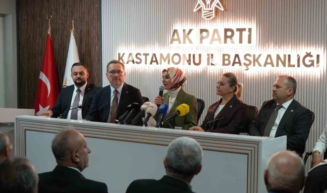 Kastamonu’da konuşan Aile ve Sosyal Hizmetler Bakanı Mahinur Özdemir Göktaş,