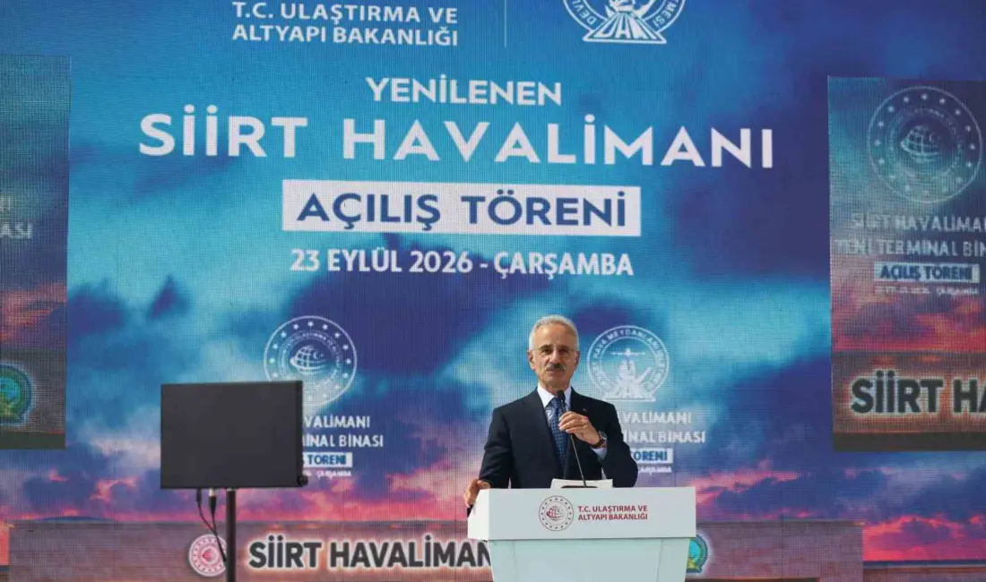 Ulaştırma ve Altyapı Bakanı Abdulkadir Uraloğlu, yenileme çalışmaları tamamlanan Siirt