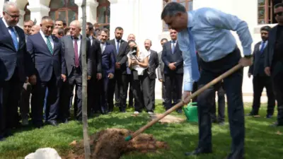 İçişleri Bakanı Mustafa Çiftçi, Bilecik Valiliği bahçesinde adını taşıyan çınar