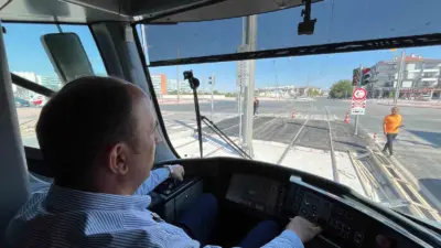 Konya Büyükşehir Belediyesi tarafından yapımı tamamlanan Adliye-Şehir Hastanesi Tramvay Hattı’nda