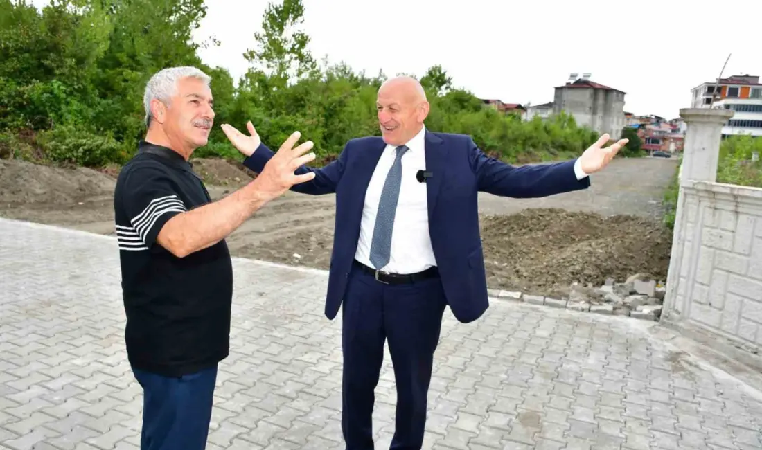 Samsun’un Terme İlçe Belediye Başkanı Şenol Kul, Fenk Mahallesi’nde yürütülen