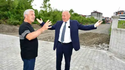 Samsun’un Terme İlçe Belediye Başkanı Şenol Kul, Fenk Mahallesi’nde yürütülen