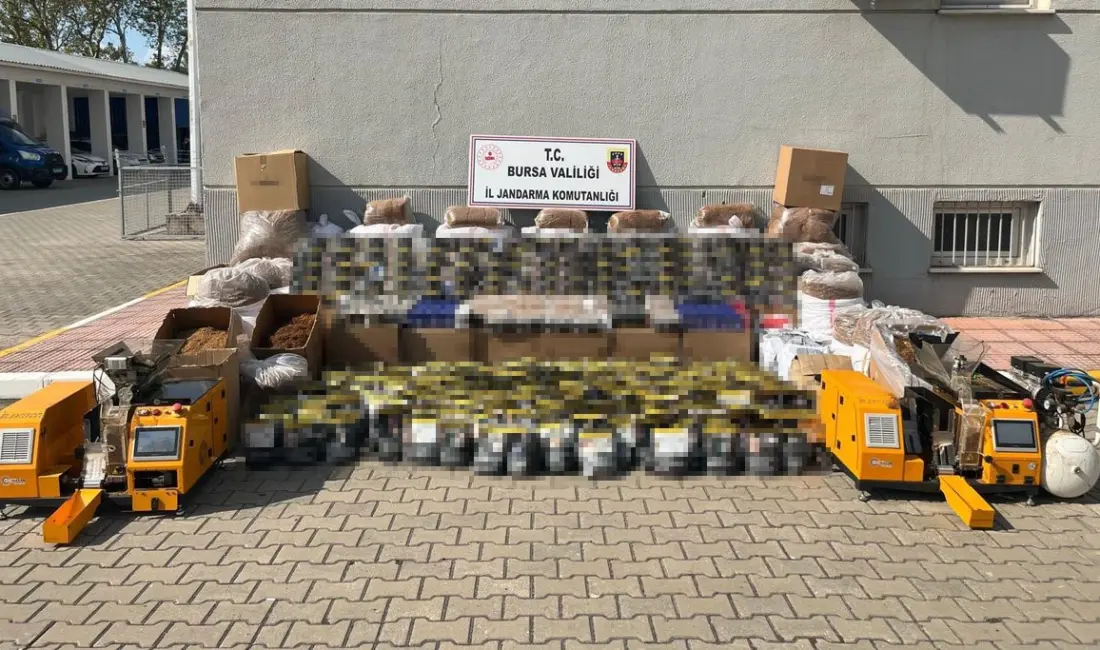 Bursa’da jandarma ekiplerinin kaçakçılıkla mücadele kapsamında düzenlediği operasyonda, piyasa değeri