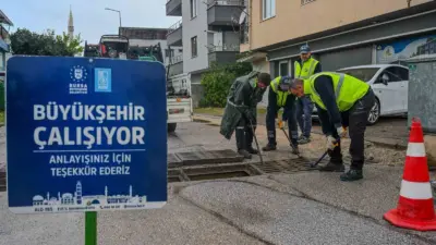 Bursa Büyükşehir Belediyesi, şehir genelinde etkili olan yoğun yağış ve