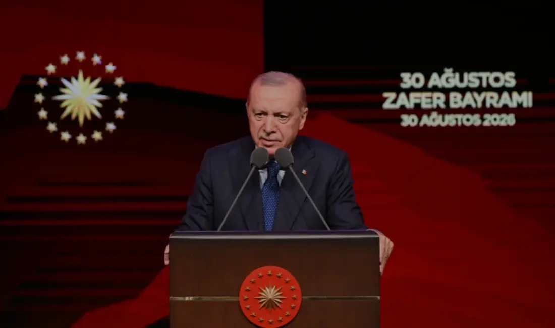 Cumhurbaşkanı Erdoğan, 30 Ağustos Zafer Bayramı programında konuştu. Girne'deki gemi