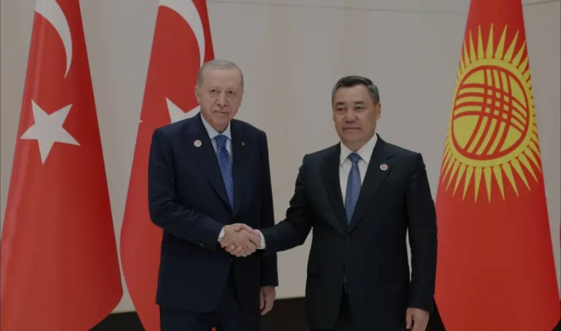 Cumhurbaşkanı Erdoğan, ŞİÖ Zirvesi için bulunduğu Bişkek'te Kırgızistan Cumhurbaşkanı Caparov