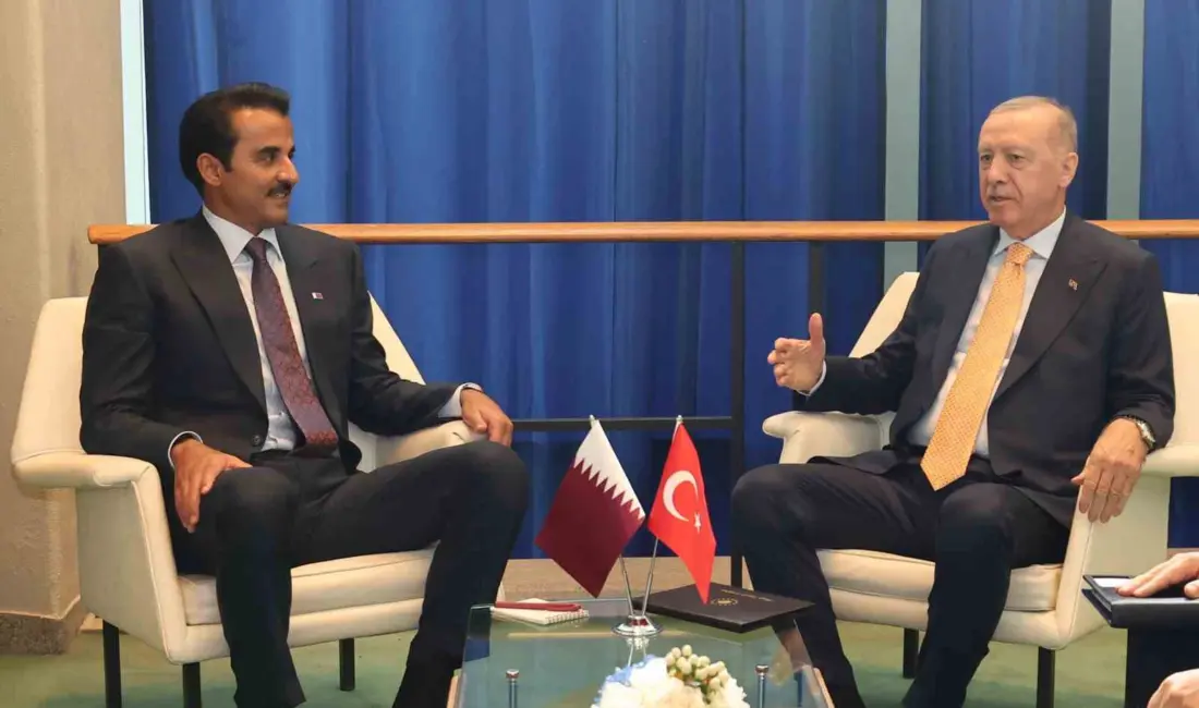 Cumhurbaşkanı Recep Tayyip Erdoğan, New York’ta Katar Emiri Şeyh Tamim
