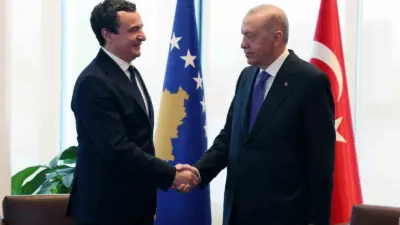 Cumhurbaşkanı Recep Tayyip Erdoğan, Kosova Başbakanı Albin Kurti’yi Türkevi’nde kabul