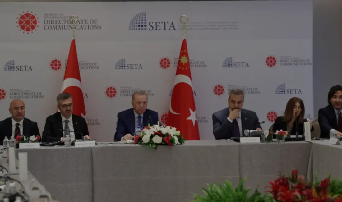New York'ta temaslarda bulunan Cumhurbaşkanı Erdoğan, ABD'li düşünce kuruluşu temsilcileriyle