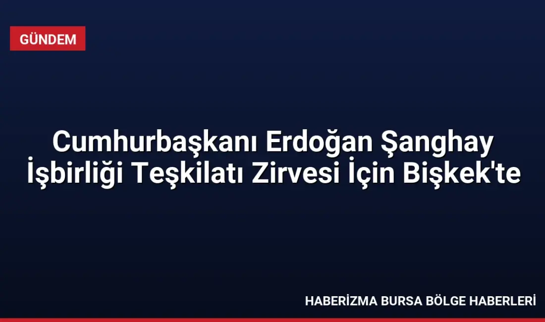 Cumhurbaşkanı Recep Tayyip Erdoğan, Şanghay İşbirliği Teşkilatı Zirvesi'ne katılmak üzere
