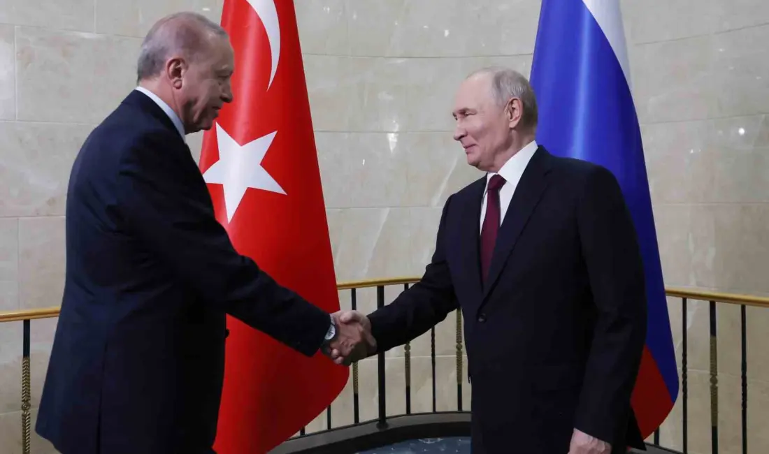 Cumhurbaşkanı Recep Tayyip Erdoğan, Bişkek’te Rusya Devlet Başkanı Vladimir Putin