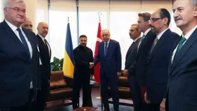 Cumhurbaşkanı Recep Tayyip Erdoğan, New York’ta Ukrayna Başbakanı Vladimir Zelenskiy’i