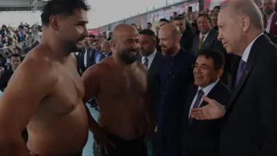 Cumhurbaşkanı Erdoğan, Atatürk Havalimanı Millet Bahçesi'nde düzenlenen Yağlı Güreş Cumhurbaşkanlığı