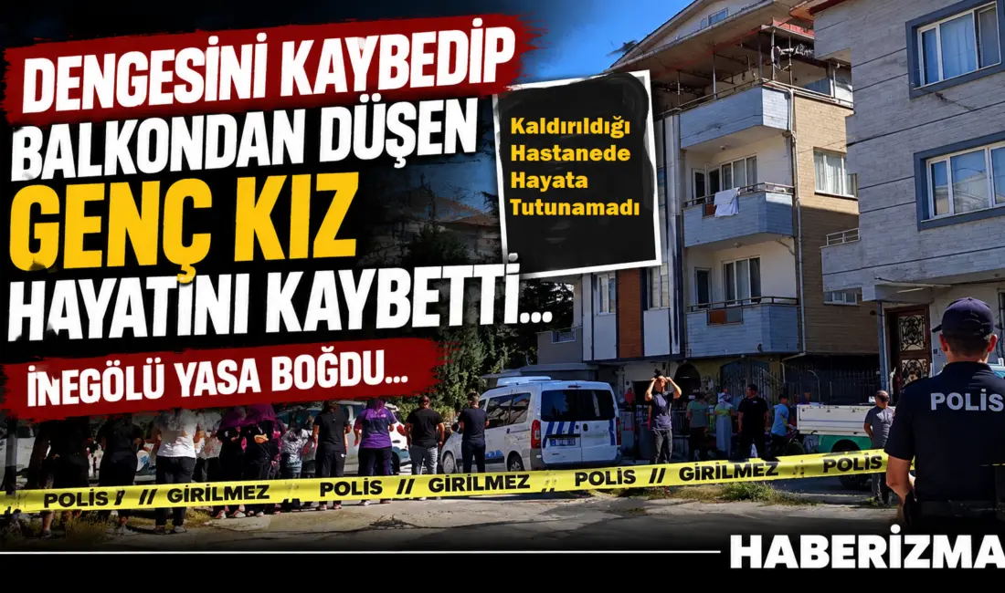 Bursa’nın İnegöl ilçesinde 24 yaşındaki genç kız, bir apartmanın 4.