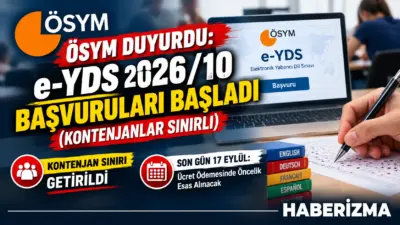 Ölçme, Seçme ve Yerleştirme Merkezi (ÖSYM), 26 Eylül 2026 tarihinde