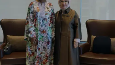 Emine Erdoğan, New York'taki Türkevi'nde Sierra Leone Cumhurbaşkanı'nın eşi Fatima