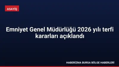 Emniyet Genel Müdürlüğü amir sınıfı personeli için 2026 yılı terfi