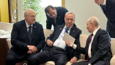 Cumhurbaşkanı Recep Tayyip Erdoğan, Bişkek’te Rusya Devlet Başkanı Vladimir Putin