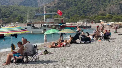 Fethiye’de eylül ayının son günlerine girilmesine rağmen yazdan kalma hava,
