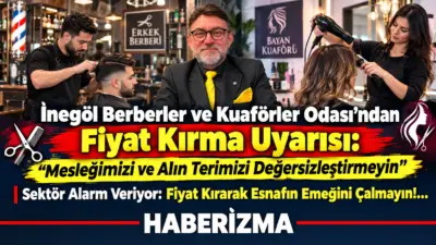 İnegöl Berberler ve Kuaförler Odası, ilçe genelindeki kuaför ve berberlerde