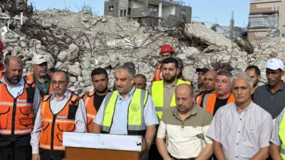 İsrail’in Gazze Şeridi’nde 2023 yılında saldırdığı 6 katlı bir binanın