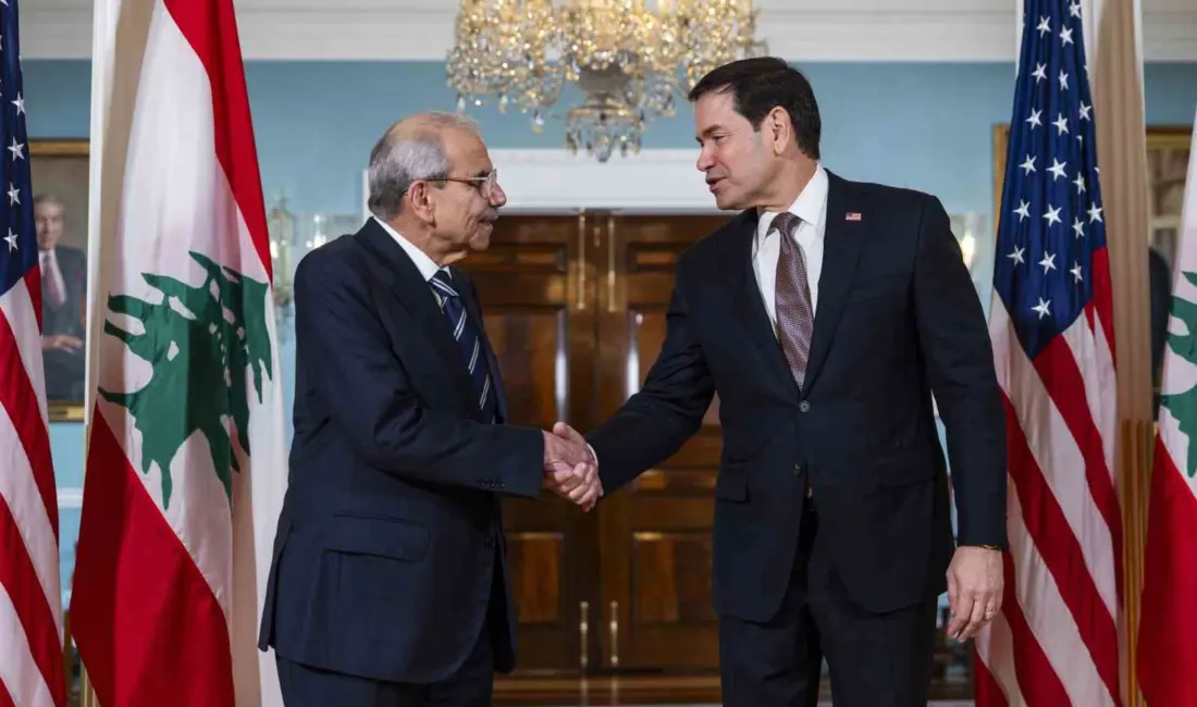 Lübnan Başbakanı Nawaf Salam, ABD Dışişleri Bakanı Macro Rubio ile