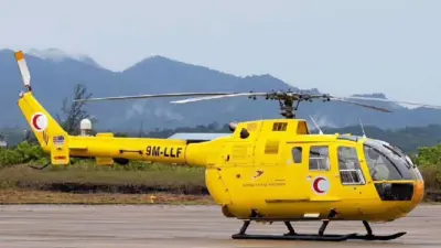 Malezya’da sağlık ekibini taşıyan bir helikopterin düşmesi sonucu 5 kişi