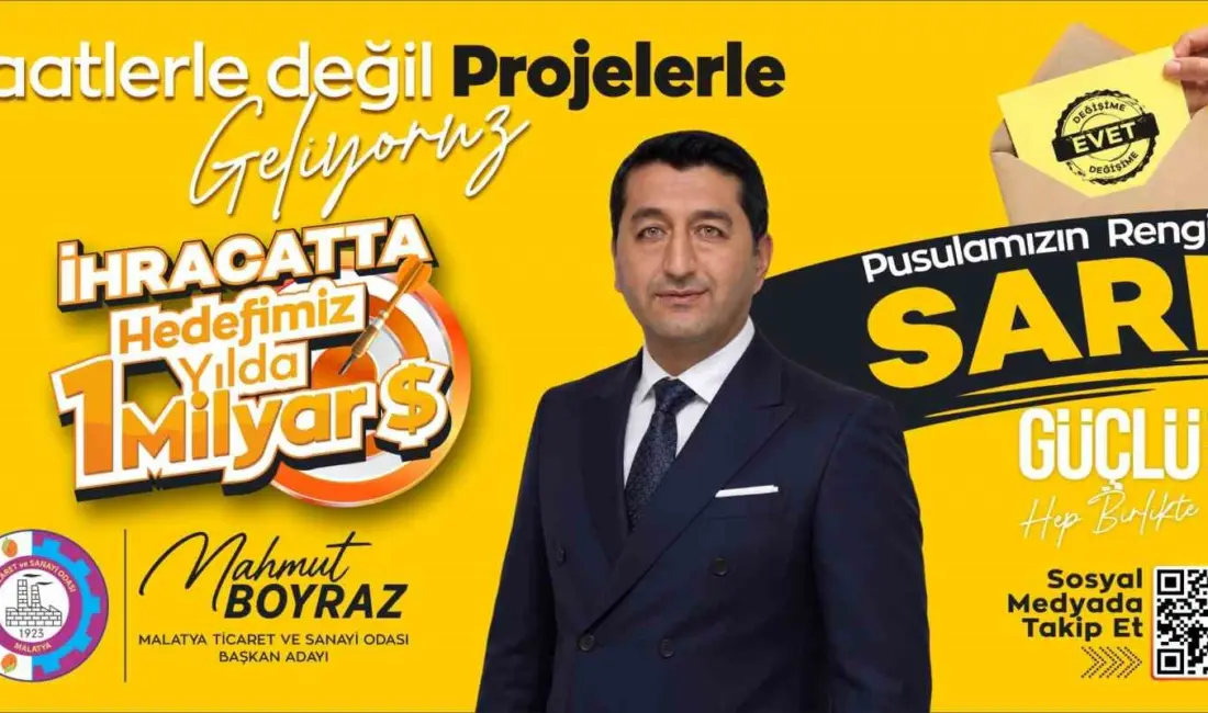 Malatya Ticaret ve Sanayi Odası (MTSO) Başkan Adayı Mahmut Boyraz,