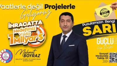 Malatya Ticaret ve Sanayi Odası (MTSO) Başkan Adayı Mahmut Boyraz,