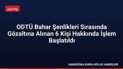 ODTÜ'de 6 Mayıs'ta gerçekleşen konser olaylarına karıştığı belirlenen 6 kişi