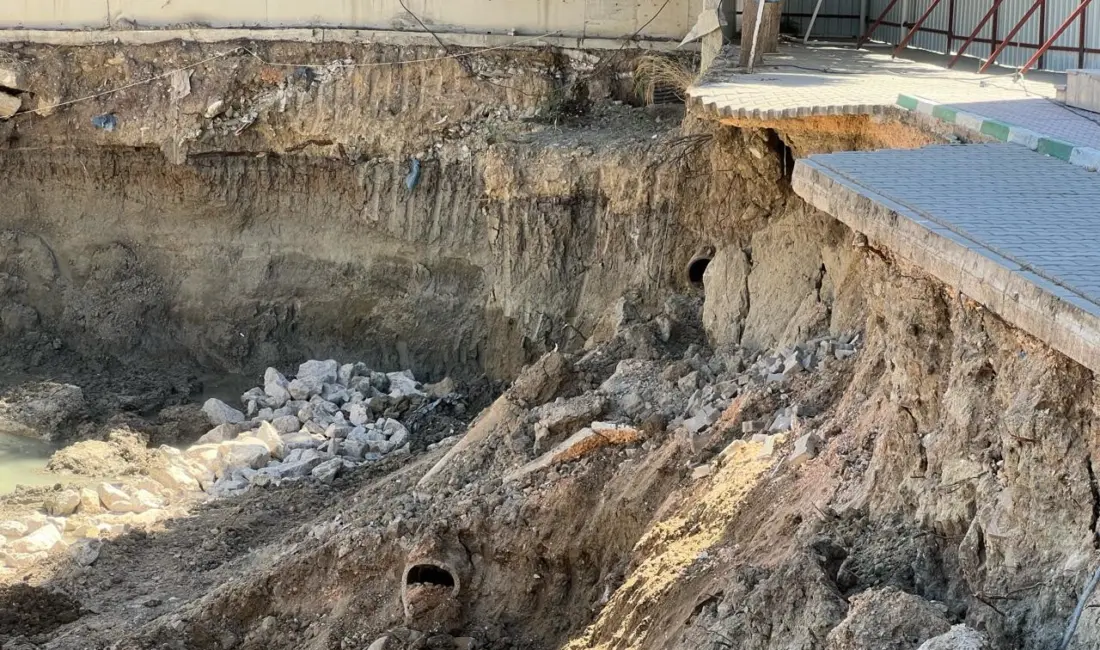 Bursa’da Mütareke İlkokulu’nun hemen yanında sürdürülen inşaat çalışmaları sırasında yapılan