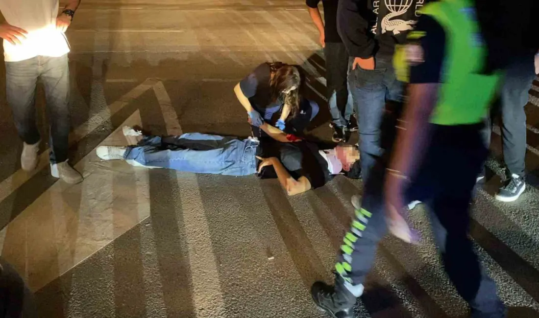 Bursa’nın İnegöl ilçesinde otomobil ile motosikletin çarpışması sonucu meydana gelen