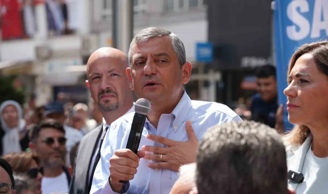 Yeni Parti Genel Başkanı Özgür Özel, Tekirdağ’ın Çorlu ilçesinde düzenlenen