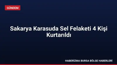 Sakarya'nın Karasu ilçesinde aşırı yağışların yol açtığı selde mahsur kalan