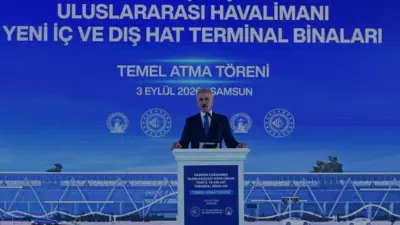 Samsun Çarşamba Havalimanı'nda temel atma töreni yapıldı. Yeni terminal binası