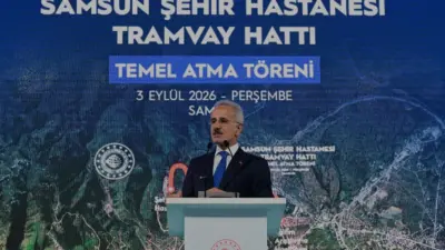 Samsun'da ulaşımı rahatlatacak 13,3 kilometrelik yeni tramvay hattının temeli Bakan