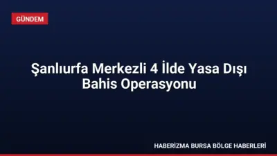Şanlıurfa merkezli 4 ilde düzenlenen yasa dışı bahis operasyonunda 37