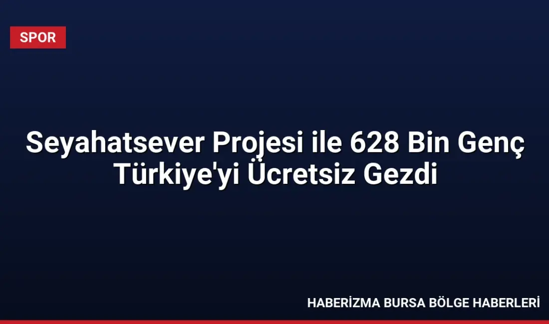 Gençlik ve Spor Bakanlığı'nın Seyahatsever Projesi, dört yılda 628 bin